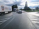 U Vysokova u Nchoda se eln srazila dv osobn auta. (6. ervna 2025)