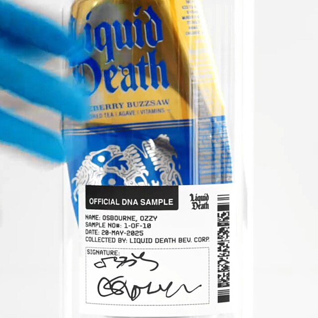 Ozzy Osbourne ve spoluprci se znakou npoj Liquid Death nabdl fanoukm...
