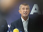 Tisková konference hnutí ANO. Na snímku Andrej Babi. (17. ervna 2025)