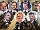 Horní ada zleva: Petr Fiala, Vít Rakuan, Filip Turek, Andrej Babi. Dolní...