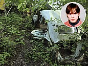 Zadní ást zahrady sousedící s lesem, kde policisté pátrali po ostatcích Ivany...