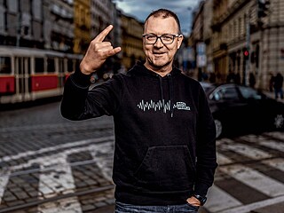 Hudební promotér Ludk Motyka z agentury Ameba Production, která poádá...