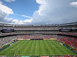 Pohled na MetLife Stadium v Rutherfordu v New Jersey, kde se odehrál zápas mezi...