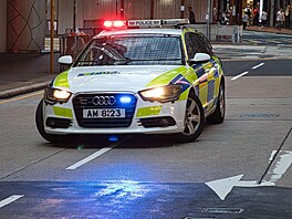 Policie v Hongkongu. (21. ervence 2019)