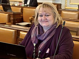 Poslankyn STAN Hana Naiclerová, která se nezúastnila hlasování o nedve...