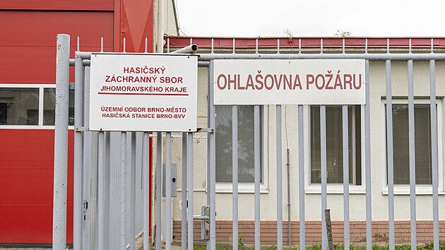 Stvajc hasisk stanice na okraji brnnskho vstavit u Bauerovy ulice. Hasii v, e se brzy dokaj nov. (erven 2025)
