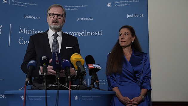 Premir Petr Fiala slavnostn uvedl novou ministryni spravedlnosti do adu....