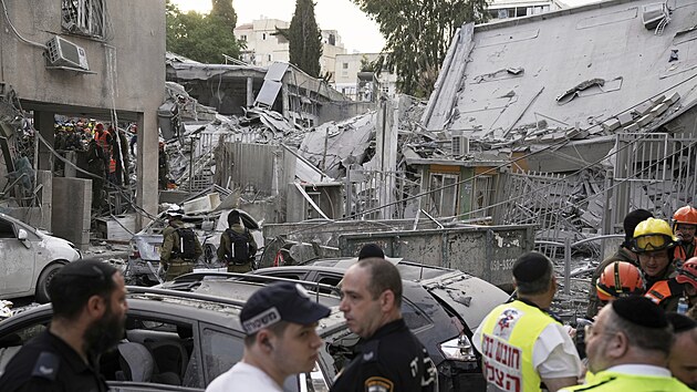 Nsledky nonch rnskch tok na Izrael. (16. ervna 2025)