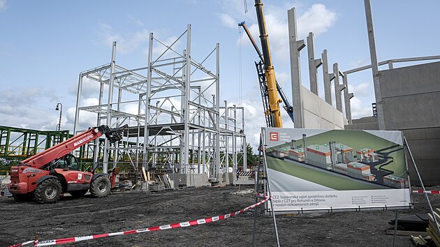 Stavba teplárenského bloku na spalování biomasy v Dtmarovicích na Karvinsku...