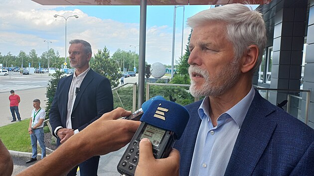 Prezident Petr Pavel pijel na krtkou nvtvu Jadern elektrrny Temeln. (19. ervna 2025) 
