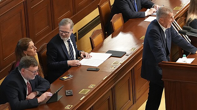 Pedseda ANO Andrej Babi ped hlasovnm o nedve vld (17. ervna 2025)