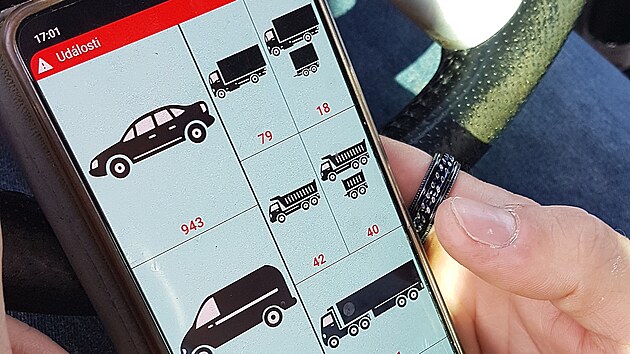 Dobrovolnci staj projdjc auta pomoc aplikace v mobilnm telefonu. Sta vdy stisknout dladici s pslunou kategori vozidla. Na frekventovanch tazch maj stn na starost dva nebo tyi stai.