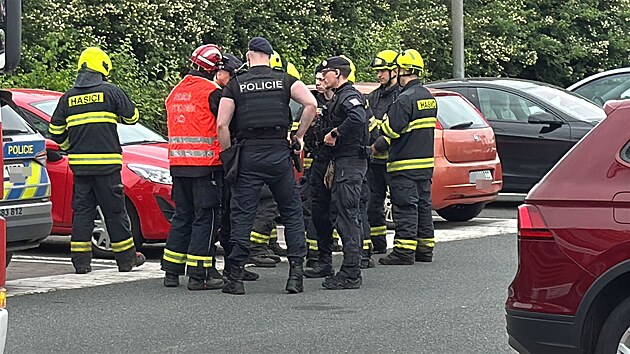 Na msto dorazila policie a hasii, protest se zatm obeel bez incident. (11. ervna 2025)