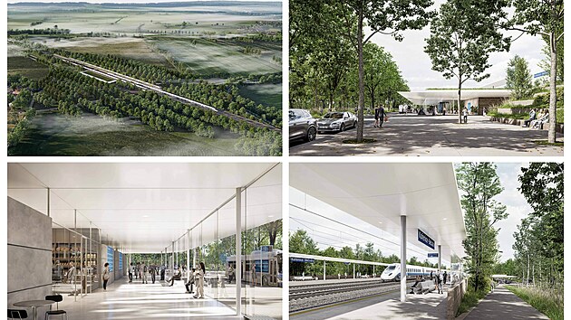 Sprva eleznic (S) dnes pedstavila vtzn architektonicko-urbanistick nvrh pestupnho terminlu vysokorychlostn trati Koenice-Bevry na Kolnsku. (17. ervna 2025)