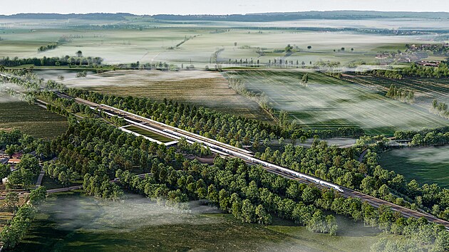 Sprva eleznic (S) pedstavila vtzn architektonicko-urbanistick nvrh pestupnho terminlu vysokorychlostn trati Koenice-Bevry na Kolnsku. (17. ervna 2025)