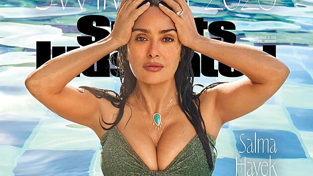 Salma Hayekov na titulce magaznu Sports Illustrated Swimsuit (2025)