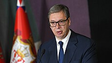 Srbský prezident Aleksandar Vui (8. ervna 2025)