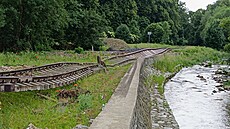 Koleje ve Velké Kra�i sm�rem na Kobylou nad Vidnavkou podemlela p�i povodni...