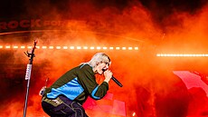 Zpvaka Linkin Park Emily Armstrong na koncert na festivalu Rock for People...