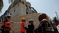 Následky íránského útoku v severoizraelském mst Tamra s peván arabskou...