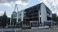 Následky ruského dronového útoku v Kyjev. (10. ervna 2025)