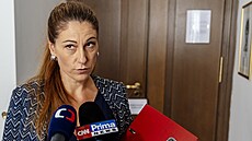 Ministryn spravedlnosti Eva Decroix pichází na jednání vlády prezentovat...