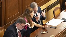 Premiér Petr Fiala, ministryn spravedlnosti Eva Decroix a ministr financí...