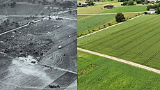 Pole u výcarské obce Wasterkingen, kde v roce 1956 spadlo letadlo i s ástí...