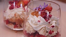 Sklenika s vanilkovm korpusem, krmem a maracujou podle Klry Mahdal