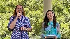 Akci dorazila do Chomutova podpo�it také 1. nám�stkyn� hejtmana Jindra...