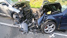 Pi elní sráce dvou osobních aut u Písaova na umpersku se zranilo pt lidí,...
