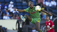 Thierry Ambrose z Guadeloupu v zápase s Panamou