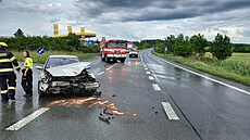 Hasii zasahovali u dopravní nehody dvou osobních aut ve Vysokov. (6. ervna...