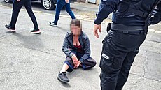 Po Cukrovarské ulici v Plzni se motala 35letá ena, obas si lehla na zem,...