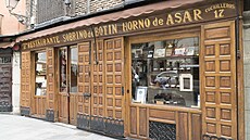 Historická restaurace Sobrino de Botin v Madridu (20. b�ezna 2016)