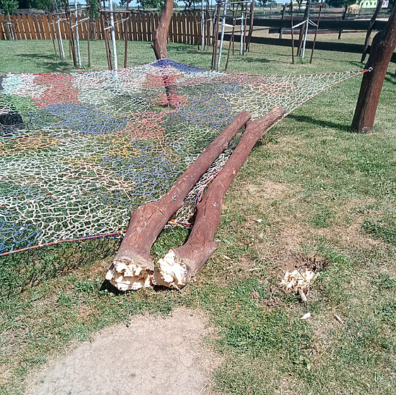 Nosný sloup trampolíny spadl na skupinku dětí. Dvě z nich zranil. (24. června...