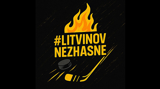 Logo fanouk hokejového Litvínova, kteí ví, e klub neskoní.
