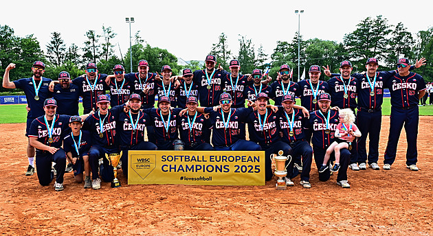 Čeští softbalisté ovládli potřinácté ME, ve finále porazili Dánsko