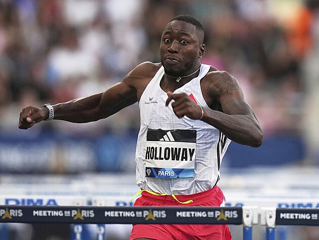 Americk pekk Grant Holloway na mtinku Diamantov ligy v Pai.