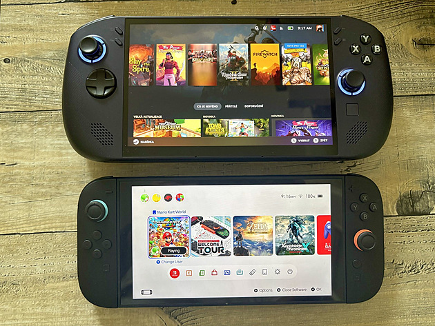 Lenovo Legion Go Steam OS (nahoe) vs. Nintendo Switch 2 (dole)