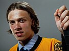 David Pastrák krátce po draftu v NHL, kde si ho vybrali Boston Bruins.