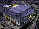 Letecký snímek Houston Stadium, kde se také odehraje fotbalové mistrovství...