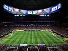 Pohled dovnit� Atlanta Stadium a na obrovskou LED obrazovku