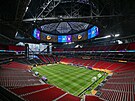 Interiér Atlanta Stadium, kde se odehraje fotbalové mistrovství sv�ta.
