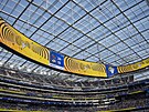 Pohled do nitra So-Fi Stadium v Los Angeles.
