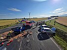 U Bevr na Kolnsku se stetly ti osobn automobily. tyi eny skonily v...