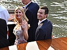 Dcera amerického prezidenta Donalda Trumpa Ivanka se svým manelem Jaredem...