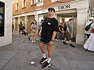 Herec Orlando Bloom na prohlídce msta - tetí den svatebního víkendu...