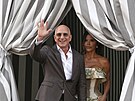 Miliardá Jeff Bezos a novináka Lauren Sanchezová  bhem prvního dne svatby v...