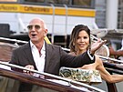 Miliardá Jeff Bezos a novináka Lauren Sanchezová bhem prvního dne svatby v...